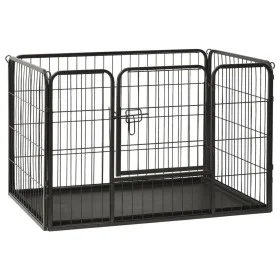 Welpen-Hundegehege aus Stahl, 91,5 x 59 x 61 cm von vidaXL, Hundehütten und Zäune - Ref: Foro24-170575, Preis: 109,80 €, Raba...