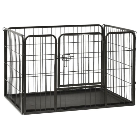 Welpen-Hundegehege aus Stahl, 91,5 x 59 x 61 cm von vidaXL, Hundehütten und Zäune - Ref: Foro24-170575, Preis: 112,15 €, Raba...