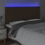 Kopfteil mit LED-Leuchten aus dunkelbraunem Stoff, 160 x 5 x 118/128 cm von , Kopf- und Fußteile - Ref: Foro24-3122671, Preis...