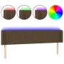 Dunkelbraunes Stoffkopfteil mit LED 163x16x78/88 cm von , Kopf- und Fußteile - Ref: Foro24-3123483, Preis: 68,16 €, Rabatt: %