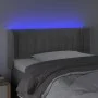 Light gray velvet headboard with LED 83x16x78/88 cm by , Headboards and footboards - Ref: Foro24-3123504, Price: 53,64 €, Dis...