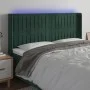 Dunkelgrünes Samtkopfteil mit LED 163x16x118/128 cm von , Kopf- und Fußteile - Ref: Foro24-3124343, Preis: 138,50 €, Rabatt: %