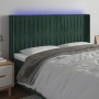 Dunkelgrünes Samtkopfteil mit LED 163x16x118/128 cm von , Kopf- und Fußteile - Ref: Foro24-3124343, Preis: 143,57 €, Rabatt: %