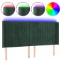 Dark green velvet LED headboard 163x16x118/128 cm by , Headboards and footboards - Ref: Foro24-3124343, Price: 143,57 €, Disc...