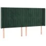 Dunkelgrünes Samtkopfteil mit LED 163x16x118/128 cm von , Kopf- und Fußteile - Ref: Foro24-3124343, Preis: 138,50 €, Rabatt: %