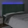 Dunkelgrünes Samtkopfteil mit LED 163x16x118/128 cm von , Kopf- und Fußteile - Ref: Foro24-3124343, Preis: 138,50 €, Rabatt: %