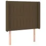 Headboard with LED in dark brown fabric 93x16x118/128 cm by , Headboards and footboards - Ref: Foro24-3124271, Price: 72,19 €...