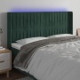 Dunkelgrünes Samtkopfteil mit LED 203x16x118/128 cm von , Kopf- und Fußteile - Ref: Foro24-3124355, Preis: 157,38 €, Rabatt: %