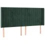 Dunkelgrünes Samtkopfteil mit LED 203x16x118/128 cm von , Kopf- und Fußteile - Ref: Foro24-3124355, Preis: 154,54 €, Rabatt: %