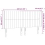 Dunkelgrünes Samtkopfteil mit LED 203x16x118/128 cm von , Kopf- und Fußteile - Ref: Foro24-3124355, Preis: 157,38 €, Rabatt: %