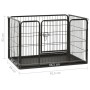 Welpen-Hundegehege aus Stahl, 91,5 x 59 x 61 cm von vidaXL, Hundehütten und Zäune - Ref: Foro24-170575, Preis: 112,15 €, Raba...