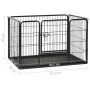 Welpen-Hundegehege aus Stahl, 91,5 x 59 x 61 cm von vidaXL, Hundehütten und Zäune - Ref: Foro24-170575, Preis: 109,80 €, Raba...
