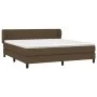 Box spring bed with dark brown fabric mattress 160x200 cm by , Beds and slatted bases - Ref: Foro24-3126416, Price: 498,86 €,...