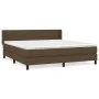 Box spring bed with dark brown fabric mattress 160x200 cm by , Beds and slatted bases - Ref: Foro24-3129724, Price: 504,76 €,...