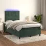 Box spring mattress and LED dark green velvet bed 120x200cm by , Beds and slatted bases - Ref: Foro24-3136236, Price: 447,45 ...