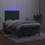 Boxspringbett mit Matratze und LED-Samt in Dunkelgrün, 120 x 200 cm von , Betten und Lattenroste - Ref: Foro24-3136236, Preis...