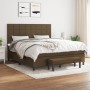Box spring bed with dark brown fabric mattress 160x200 cm by , Beds and slatted bases - Ref: Foro24-3136608, Price: 593,95 €,...