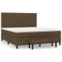 Box spring bed with dark brown fabric mattress 160x200 cm by , Beds and slatted bases - Ref: Foro24-3136608, Price: 584,47 €,...