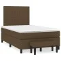 Box spring bed with dark brown fabric mattress 120x200 cm by , Beds and slatted bases - Ref: Foro24-3136744, Price: 449,03 €,...