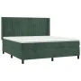 Box spring bed with mattress and LED dark green velvet 160x200cm by , Beds and slatted bases - Ref: Foro24-3139694, Price: 60...