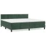 Box spring bed with dark green velvet mattress 200x200 cm by , Beds and slatted bases - Ref: Foro24-3141446, Price: 613,08 €,...