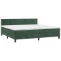 Box spring bed with dark green velvet mattress 200x200 cm by , Beds and slatted bases - Ref: Foro24-3141446, Price: 588,68 €,...