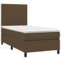 Box spring bed with dark brown fabric mattress 90x200 cm by , Beds and slatted bases - Ref: Foro24-3141908, Price: 342,55 €, ...