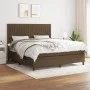 Box spring bed with dark brown fabric mattress 160x200 cm by , Beds and slatted bases - Ref: Foro24-3141948, Price: 528,15 €,...