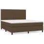 Box spring bed with dark brown fabric mattress 160x200 cm by , Beds and slatted bases - Ref: Foro24-3141948, Price: 528,15 €,...