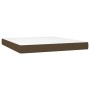 Cama box spring con colchón tela marrón oscuro 160x200 cm de , Camas y somieres - Ref: Foro24-3141948, Precio: 551,75 €, Desc...
