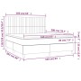 Cama box spring con colchón tela marrón oscuro 160x200 cm de , Camas y somieres - Ref: Foro24-3141948, Precio: 551,75 €, Desc...