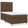 Box spring bed with dark brown fabric mattress 80x200 cm by , Beds and slatted bases - Ref: Foro24-3142292, Price: 323,86 €, ...