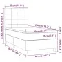 Box spring bed with dark brown fabric mattress 80x200 cm by , Beds and slatted bases - Ref: Foro24-3142292, Price: 318,19 €, ...