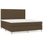 Box spring bed with dark brown fabric mattress 180x200 cm by , Beds and slatted bases - Ref: Foro24-3142516, Price: 585,42 €,...