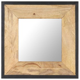 Espejo de madera maciza de mango 50x50 cm