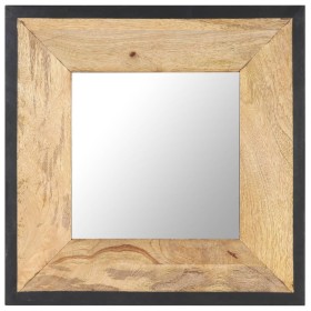 Solid mango wood mirror 50x50 cm by , Mirrors - Ref: Foro24-321629, Price: 69,16 €, Discount: %