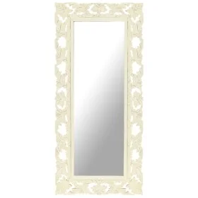 Hand-carved solid white mango wood mirror 110x50 cm by , Mirrors - Ref: Foro24-321643, Price: 129,28 €, Discount: %