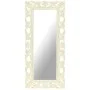 Espejo tallado a mano madera maciza de mango blanco 110x50 cm de , Espejos - Ref: Foro24-321643, Precio: 129,28 €, Descuento: %