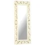 Espejo tallado a mano madera maciza de mango blanco 110x50 cm de , Espejos - Ref: Foro24-321643, Precio: 129,28 €, Descuento: %