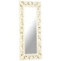 Hand-carved solid white mango wood mirror 110x50 cm by , Mirrors - Ref: Foro24-321643, Price: 132,04 €, Discount: %