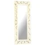 Espejo tallado a mano madera maciza de mango blanco 110x50 cm de , Espejos - Ref: Foro24-321643, Precio: 129,28 €, Descuento: %