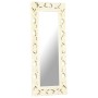 Hand-carved solid white mango wood mirror 110x50 cm by , Mirrors - Ref: Foro24-321643, Price: 132,04 €, Discount: %