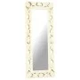 Handgeschnitzter Spiegel massives Mangoholz weiß 110x50 cm von , Spiegel - Ref: Foro24-321643, Preis: 129,28 €, Rabatt: %