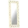 Handgeschnitzter Spiegel massives Mangoholz weiß 110x50 cm von , Spiegel - Ref: Foro24-321643, Preis: 129,28 €, Rabatt: %