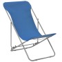 Klappbare Strandkörbe 2 Einheiten aus Stahl und blauem Oxford-Stoff von vidaXL, Gartenstühle - Ref: Foro24-44358, Preis: 77,7...