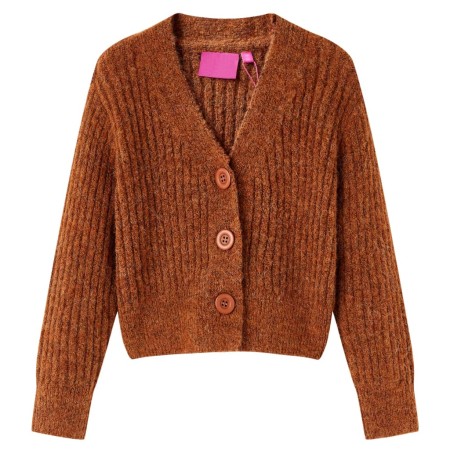 Cognacfarbene Strickjacke für Kinder 116 von , Kinder-T-Shirts - Ref: Foro24-14949, Preis: 13,48 €, Rabatt: %