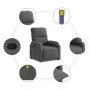 Sillón reclinable de masaje tela de microfibra gris oscuro de , Sillones - Ref: Foro24-373458, Precio: 292,28 €, Descuento: %
