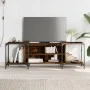 Engineered wood TV stand in smoked oak, 153x37x50 cm by , TV Furniture - Ref: Foro24-837604, Price: 72,09 €, Discount: %
