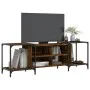 Engineered wood TV stand in smoked oak, 153x37x50 cm by , TV Furniture - Ref: Foro24-837604, Price: 72,09 €, Discount: %