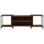 Engineered wood TV stand in smoked oak, 153x37x50 cm by , TV Furniture - Ref: Foro24-837604, Price: 72,09 €, Discount: %